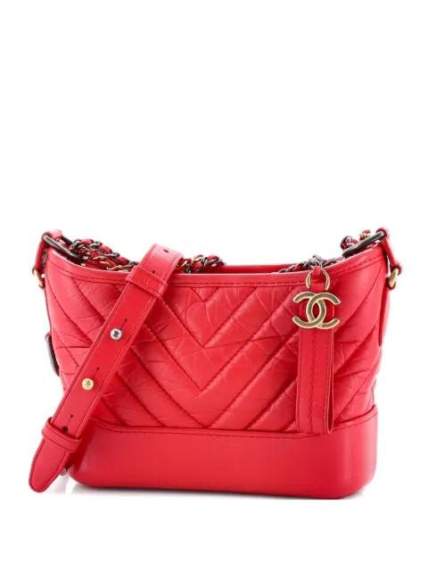 Gabrielle Hobo Chevron Aged Calfskin Small crossbody bag by CHANEL 