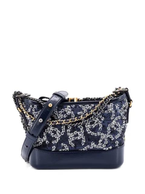 Gabrielle Logo Motif Sequins Small hobo bag by CHANEL 