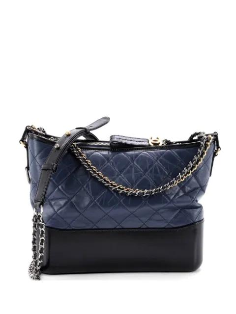 Gabrielle Quilted Aged Calfskin Large hobo bag by CHANEL 