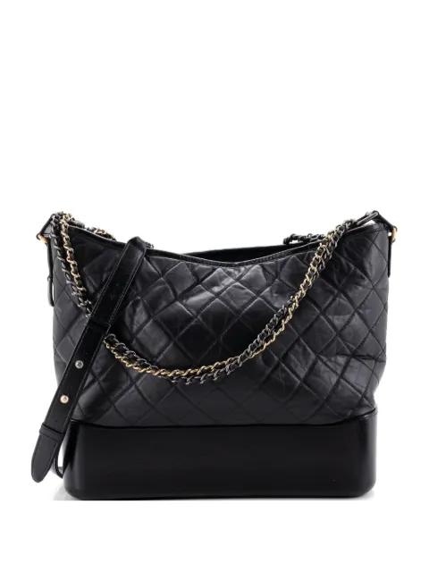 Gabrielle Quilted Aged Calfskin Medium hobo bag by CHANEL 