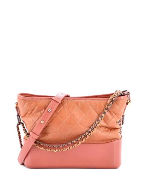 Gabrielle Quilted Aged Calfskin Medium hobo bag by CHANEL 