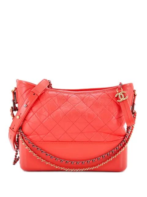 Gabrielle Quilted Aged Calfskin Medium hobo bag by CHANEL 