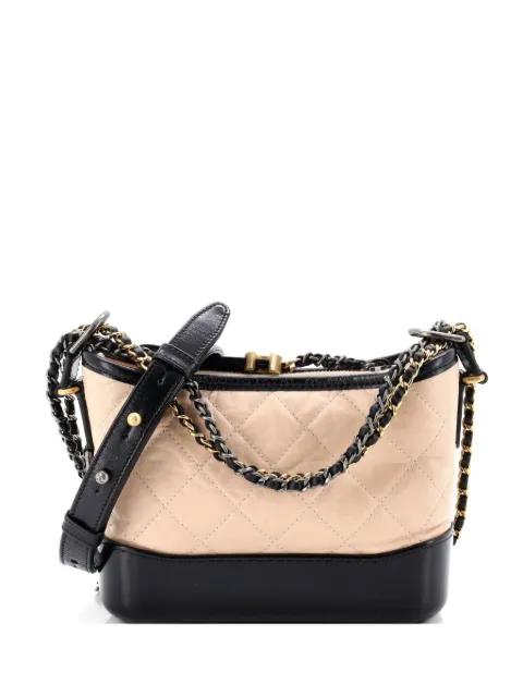Gabrielle Quilted Aged Calfskin Small hobo bag by CHANEL 