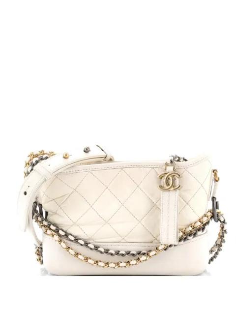 Gabrielle Quilted Aged Calfskin Small hobo bag by CHANEL 