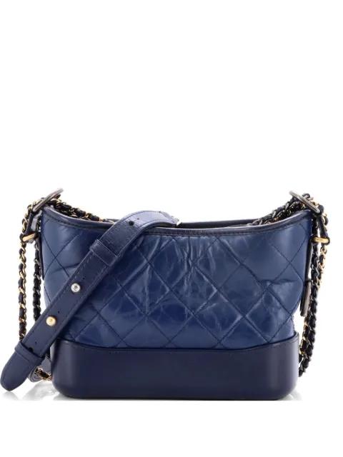 Gabrielle Quilted Aged Calfskin Small hobo bag by CHANEL 
