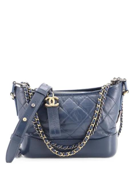 Gabrielle Quilted Aged Calfskin Small hobo bag by CHANEL 