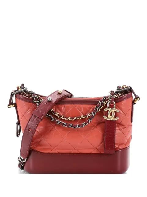 Gabrielle Quilted Aged Calfskin Small hobo bag by CHANEL 