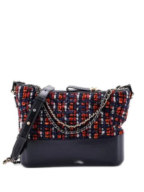 Gabrielle Quilted Tweed and Calfskin Medium hobo bag by CHANEL 
