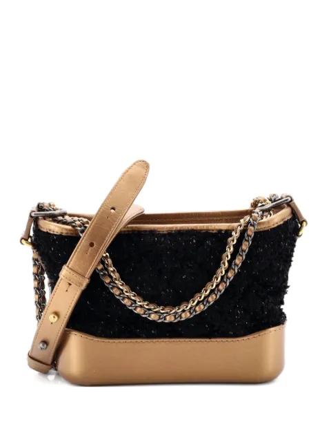 Gabrielle Quilted Tweed and Calfskin Small hobo bag by CHANEL Gabrielle Quilted Tweed and Calfskin Small hobo bag by CHANEL