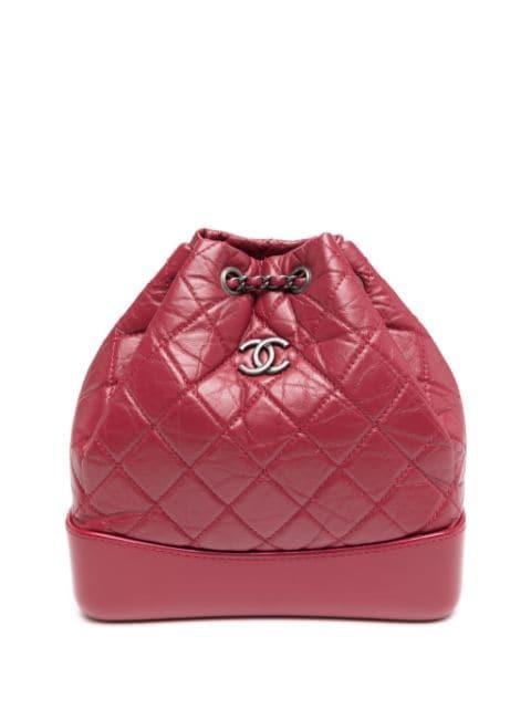 Gabrielle diamond-quilted backpack by CHANEL 