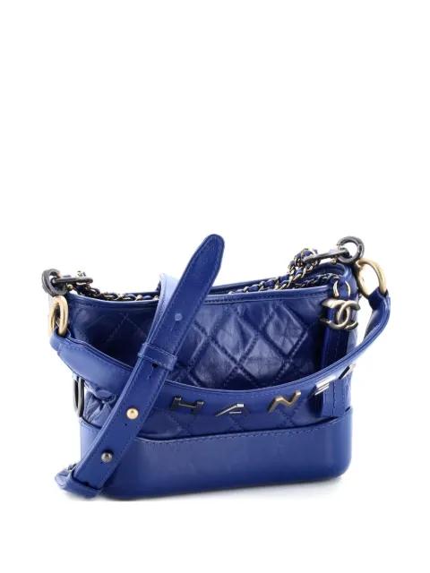 Gabrielle with Logo Handle Quilted Aged Calfskin Small hobo bag by CHANEL Gabrielle with Logo Handle Quilted Aged Calfskin Small hobo bag by CHANEL