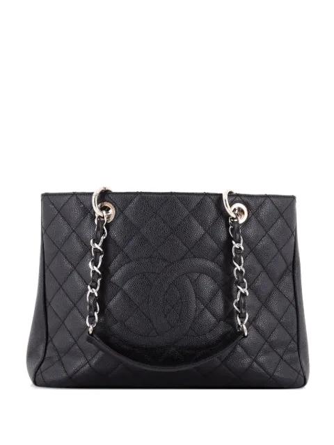 Grand Shopping Quilted Caviar tote bag by CHANEL 