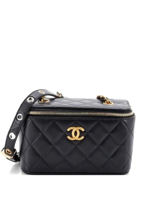 Grommet Strap Vanity Case with Chain Quilted Lambskin Small crossbody bag by CHANEL 