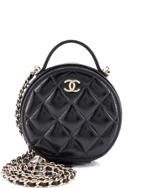 Handle with Care Round Vanity Case with Chain Quilted Lambskin Small crossbody bag by CHANEL 