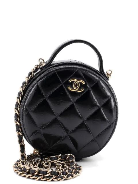 Handle with Care Round Vanity Case with Chain Quilted Lambskin Small crossbody bag by CHANEL 