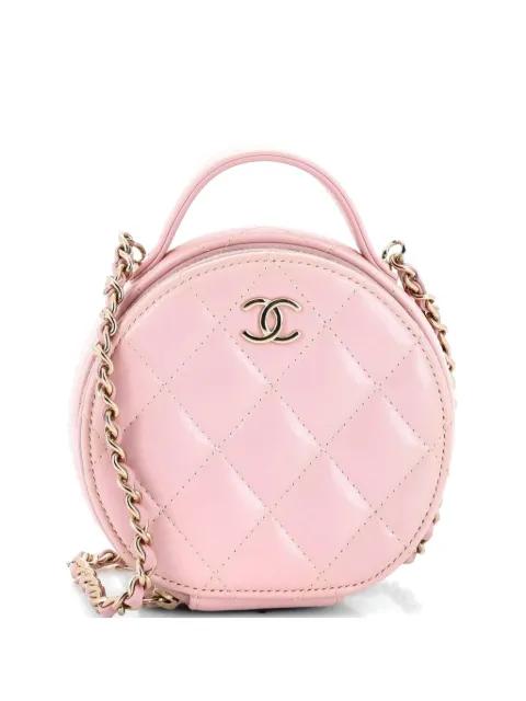 Handle with Care Round Vanity Case with Chain Quilted Lambskin Small crossbody bag by CHANEL 