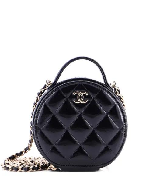 Handle with Care Round Vanity Case with Chain Quilted Lambskin Small crossbody bag by CHANEL 
