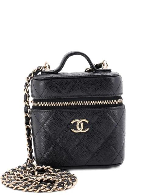 Handle with Care Vanity Case with Chain Quilted Caviar crossbody bag by CHANEL Handle with Care Vanity Case with Chain Quilted Caviar crossbody bag by CHANEL