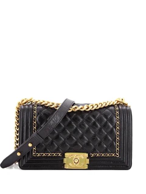 Jacket Boy Flap Bag Quilted Aged Calfskin Old Medium crossbody bag by CHANEL 