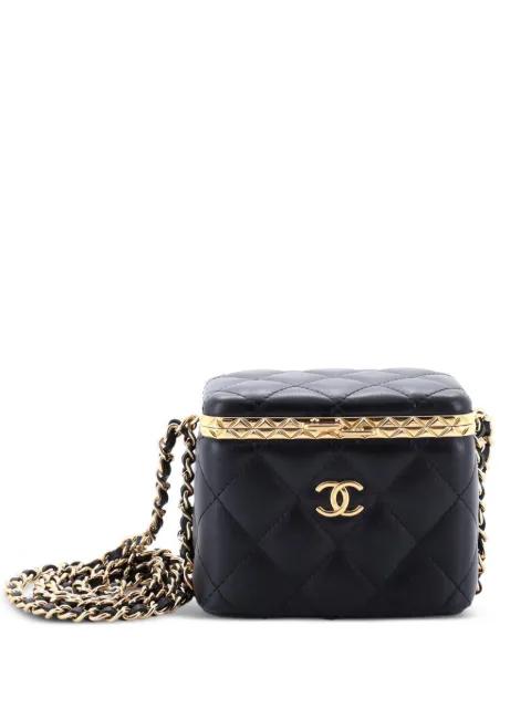 Lock Frame Vanity Case with Chain Quilted Lambskin Small clutch bag by CHANEL 