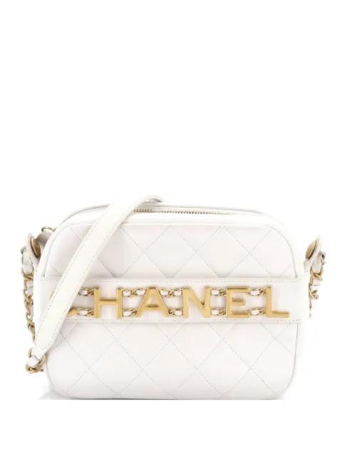 Logo Enchained Camera Case Quilted Calfskin crossbody bag by CHANEL 