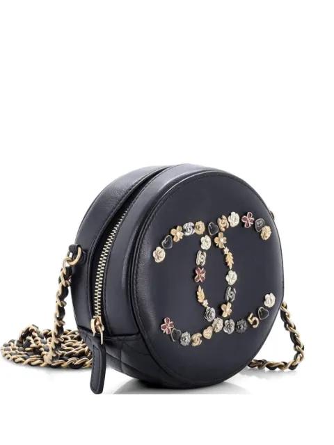 Lucky Charms Round With Chain Embellished Lambskin clutch bag by CHANEL 