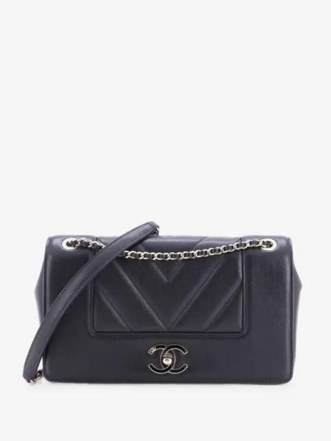 Mademoiselle Flap Bag Chevron Sheepskin Medium crossbody bag by CHANEL 