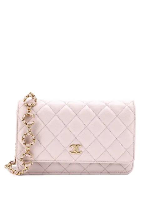 Miss Coco Strap Wallet on Chain Quilted Caviar shoulder bag by CHANEL 