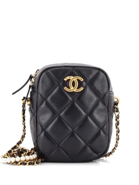 My Perfect Adjustable Chain Crossbody Bag Quilted Lambskin with Pearls Small shoulder bag by CHANEL 