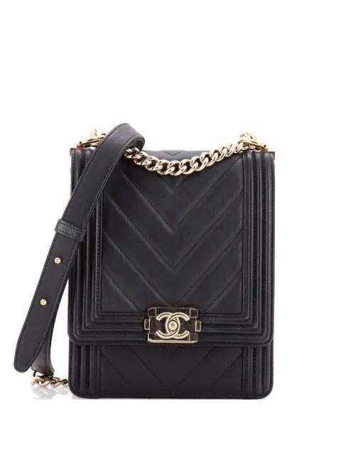 North South Boy Flap Bag Chevron Lambskin Small crossbody bag by CHANEL 