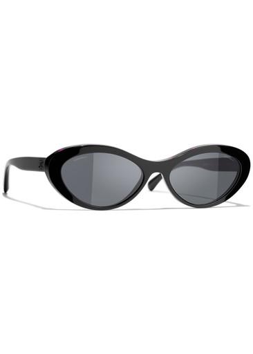 Oval-frame sunglasses by CHANEL