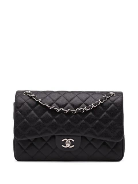 2013-2014 Jumbo Classic Caviar Double Flap shoulder bag by CHANEL PRE-OWNED