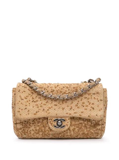 2013-2014 Small Raffia Sequin Single Flap shoulder bag by CHANEL PRE-OWNED