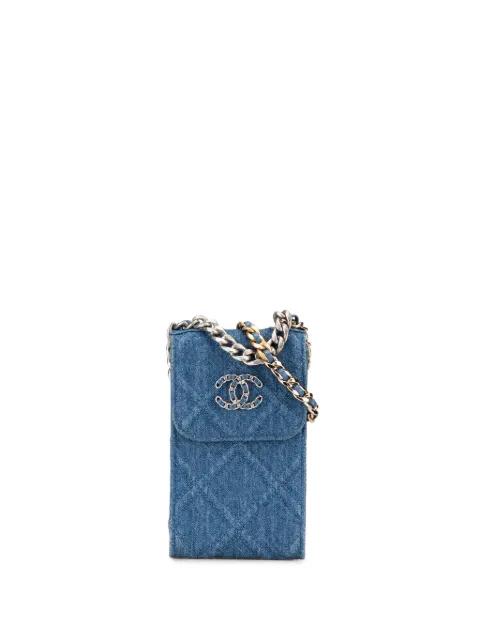 2021 Denim 19 Phone Holder with Chain satchel by CHANEL PRE-OWNED 2021 Denim 19 Phone Holder with Chain satchel by CHANEL PRE-OWNED