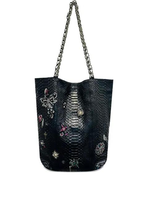 Paris London python-leather tote bag by CHANEL 