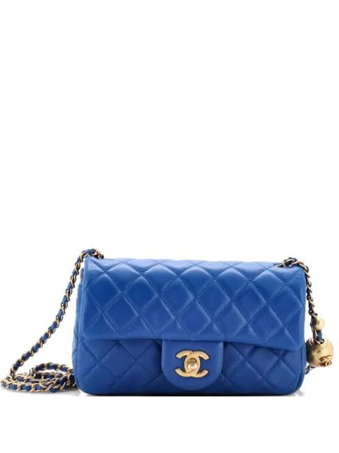 Pearl Crush Flap Bag Quilted Lambskin Mini crossbody bag by CHANEL 