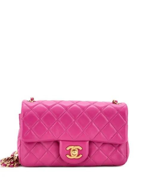 Pearl Crush Flap Bag Quilted Lambskin Mini crossbody bag by CHANEL 