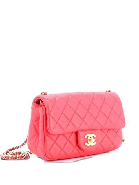 Pearl Crush Flap Bag Quilted Lambskin Mini crossbody bag by CHANEL 