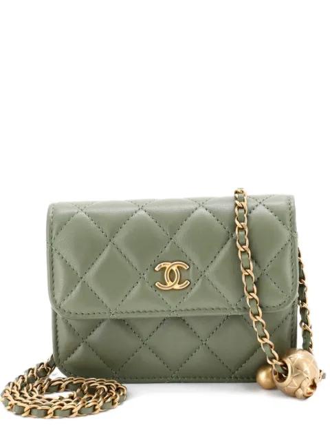 Pearl Crush Flap Clutch with Chain Quilted Lambskin Mini crossbody bag by CHANEL Pearl Crush Flap Clutch with Chain Quilted Lambskin Mini crossbody bag by CHANEL