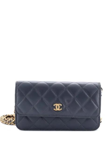 Pearl Crush Flap Phone Holder with Chain Quilted Lambskin crossbody bag by CHANEL 