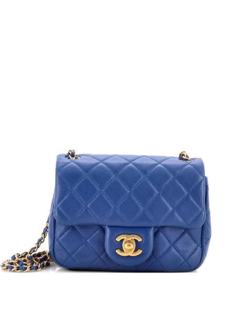 Pearl Crush Square Flap Bag Quilted Lambskin Mini crossbody bag by CHANEL 