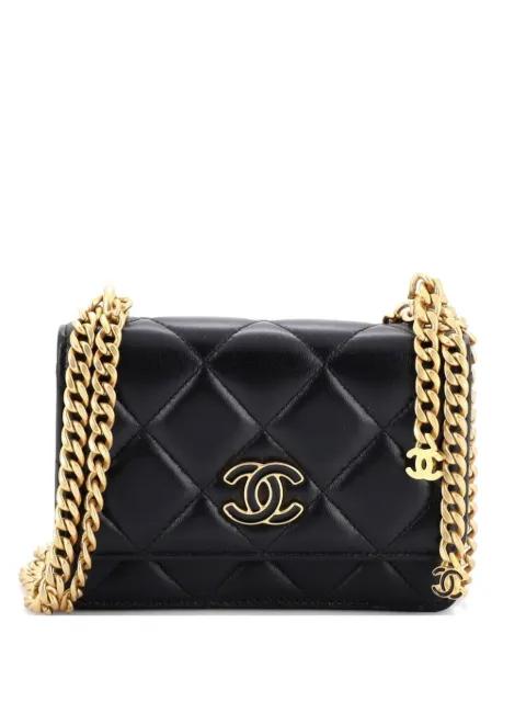 Pending CC Wallet on Chain Quilted Lambskin Mini crossbody bag by CHANEL 