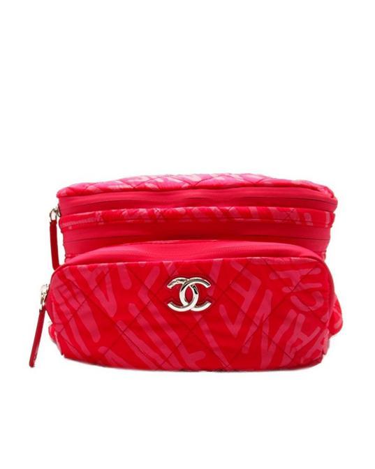 Preloved Printed Nylon Coco Neige Convertible Backpack - Pink by CHANEL Preloved Printed Nylon Coco Neige Convertible Backpack - Pink by CHANEL