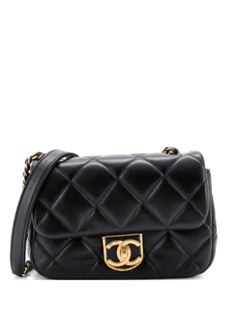 Quilt Metal Edge CC Flap Bag Quilted Lambskin Small crossbody bag by CHANEL 