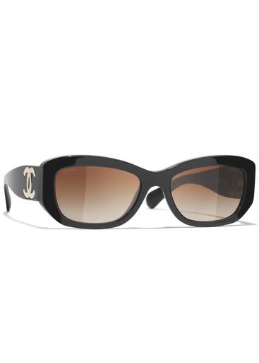 Rectangle-frame sunglasses by CHANEL