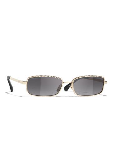 Rectangle-frame sunglasses by CHANEL