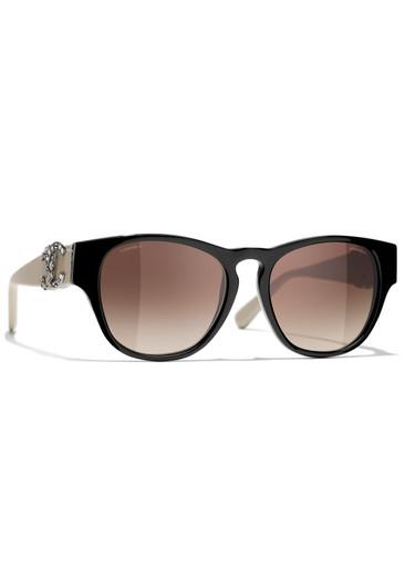 Rectangle-frame sunglasses by CHANEL