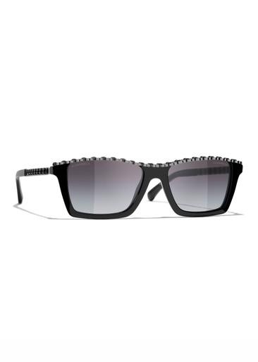 Rectangle-frame sunglasses by CHANEL