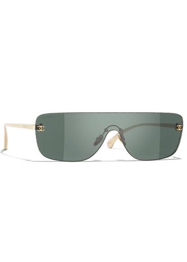 Rectangle-frame sunglasses by CHANEL