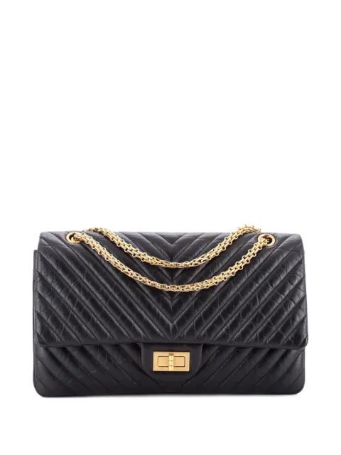 Reissue 2.55 Flap Bag Chevron Aged Calfskin 227 shoulder bag by CHANEL 